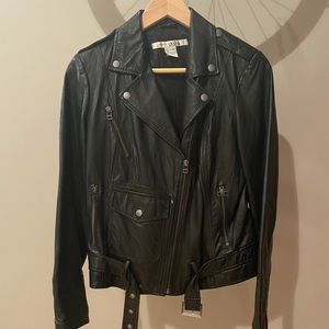 Leather coat